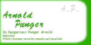 arnold punger business card